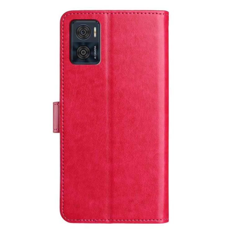 For Motorola Moto E22 Lambskin 8-card Slot Leather Phone Case