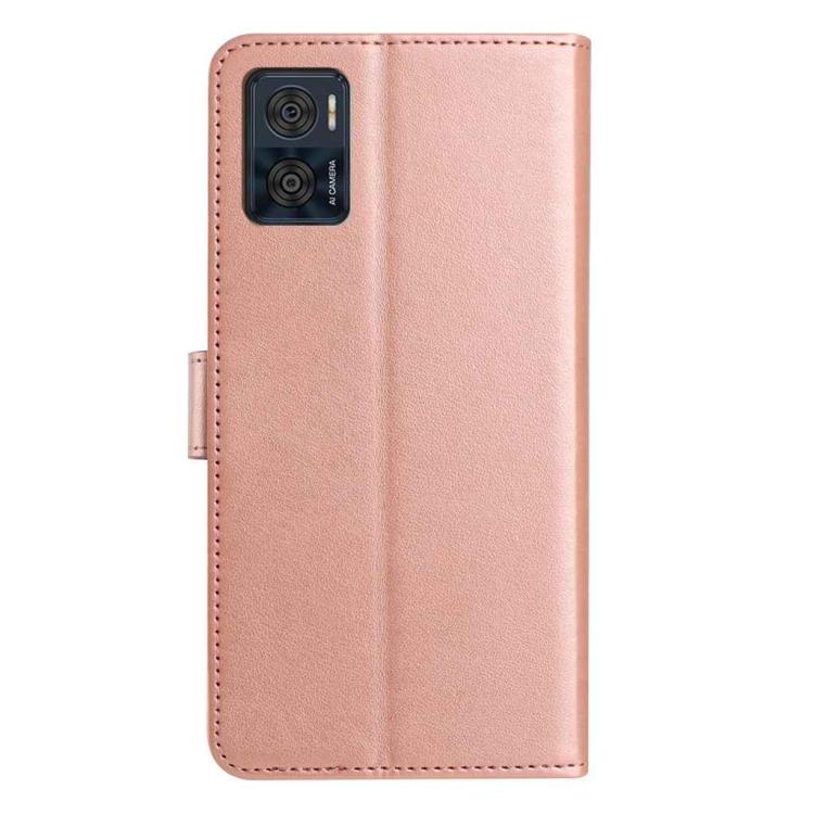 For Motorola Moto E22 Lambskin 8-card Slot Leather Phone Case