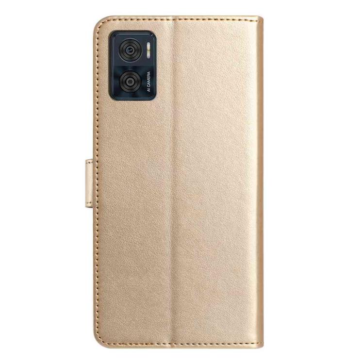 For Motorola Moto E22 Lambskin 8-card Slot Leather Phone Case