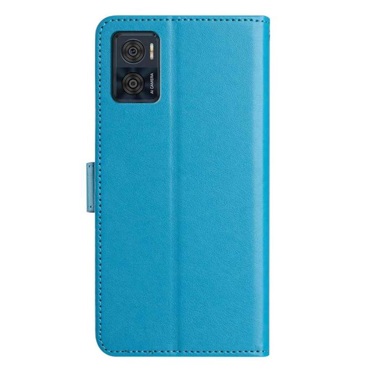 For Motorola Moto E22 Lambskin 8-card Slot Leather Phone Case