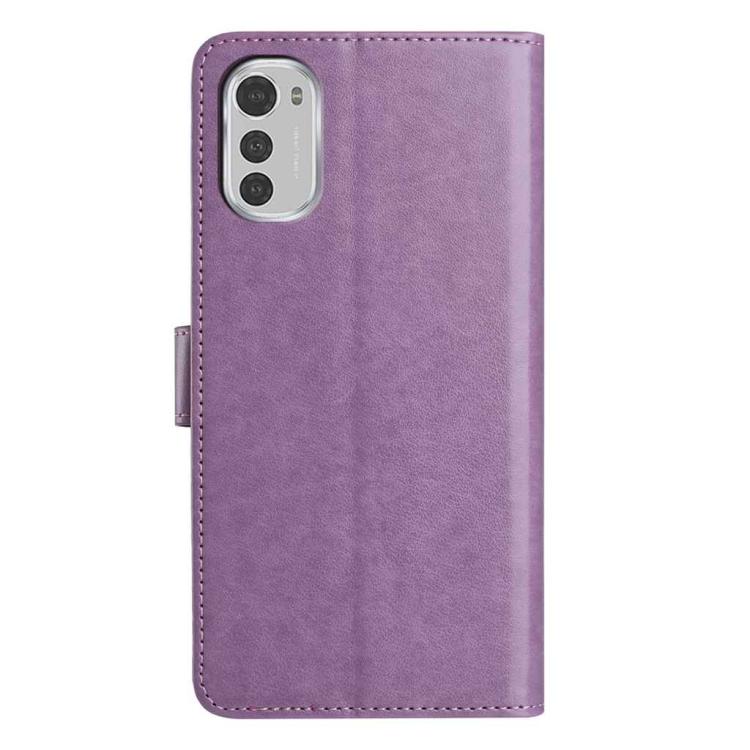 For Motorola Moto E32 Lambskin 8-card Slot Leather Phone Case