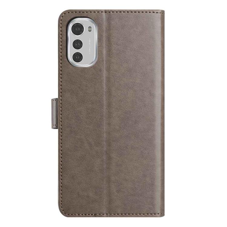 For Motorola Moto E32 Lambskin 8-card Slot Leather Phone Case