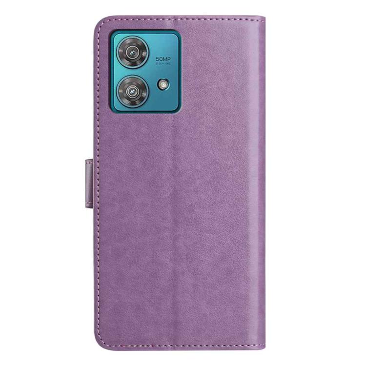 For Motorola Edge 40 Neo Lambskin 8-card Slot Leather Phone Case