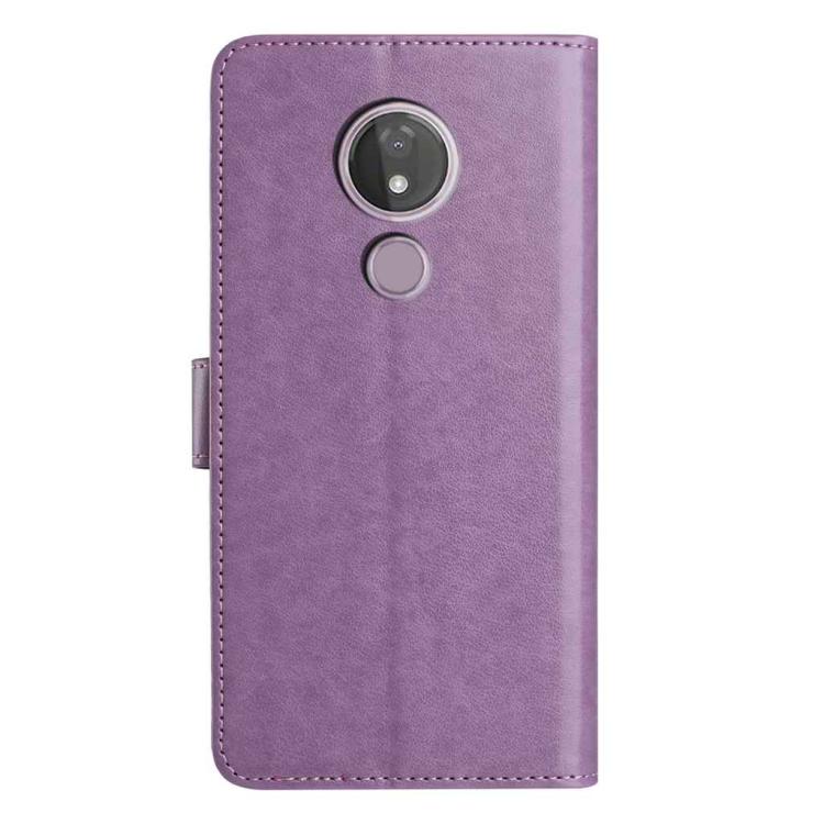 For Motorola Moto G7 Power Lambskin 8-card Slot Leather Phone Case