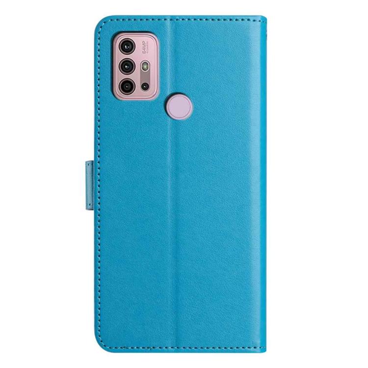For Motorola Moto G10 / G30 / G20 Lambskin 8-card Slot Leather Phone Case