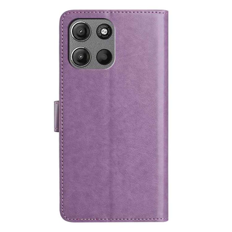 For Motorola Moto G15 Lambskin 8-card Slot Leather Phone Case