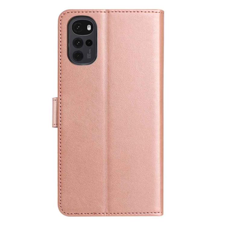 For Motorola Moto G22 Lambskin 8-card Slot Leather Phone Case