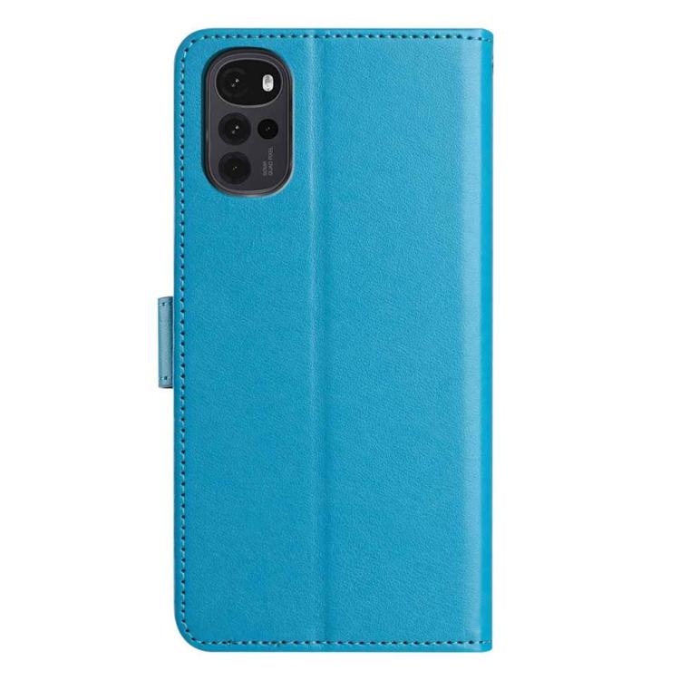 For Motorola Moto G22 Lambskin 8-card Slot Leather Phone Case