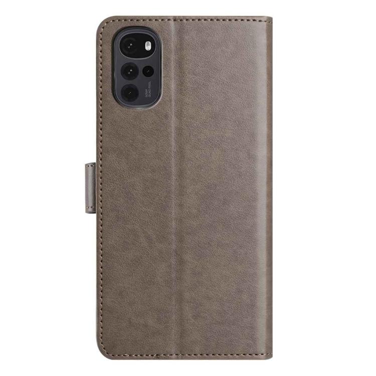 For Motorola Moto G22 Lambskin 8-card Slot Leather Phone Case