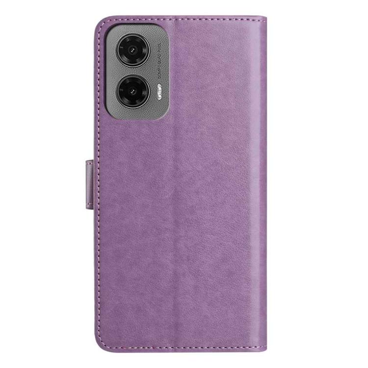For Motorola Moto G35 Lambskin 8-card Slot Leather Phone Case