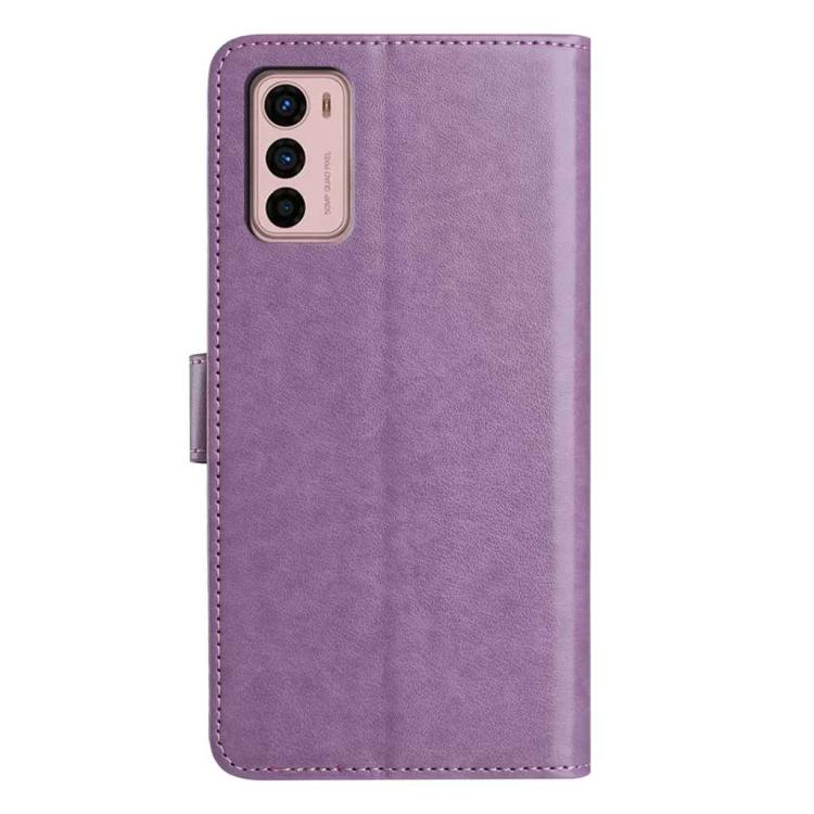 For Motorola Moto G42 Lambskin 8-card Slot Leather Phone Case