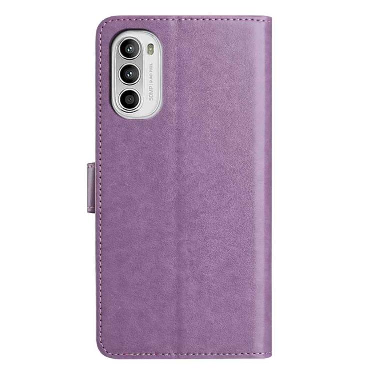 For Motorola Moto G52 Lambskin 8-card Slot Leather Phone Case