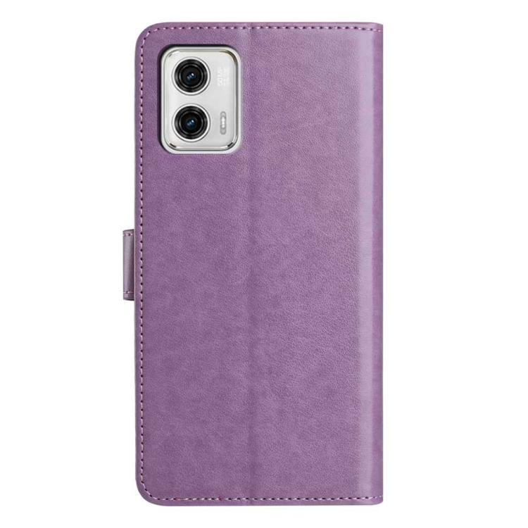 For Motorola Moto G73 Lambskin 8-card Slot Leather Phone Case