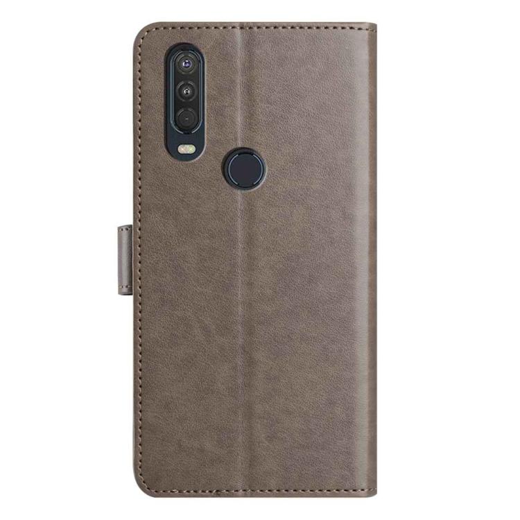 For Motorola One Action / P40 Power Lambskin 8-card Slot Leather Phone Case