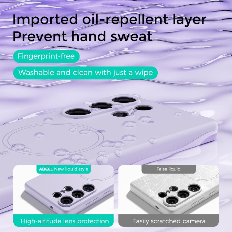 For Samsung Galaxy S24 5G ABEEL Skin-friendly Feel Magsafe Liquid Silicone Phone Case