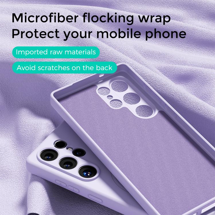 For Samsung Galaxy S25 Edge 5G ABEEL Skin-friendly Feel Magsafe Liquid Silicone Phone Case