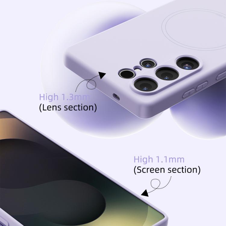 For Samsung Galaxy S25 Edge 5G ABEEL Skin-friendly Feel Magsafe Liquid Silicone Phone Case
