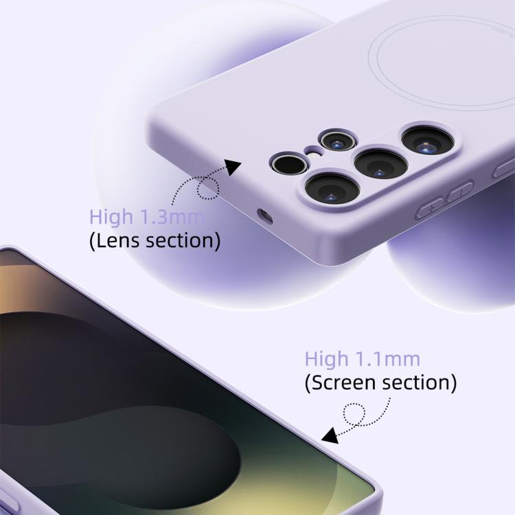 For Samsung Galaxy S25+ 5G ABEEL Skin-friendly Feel Magsafe Liquid Silicone Phone Case