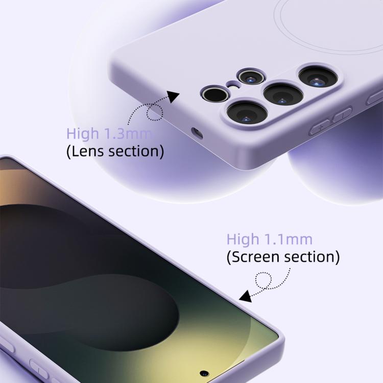 For Samsung Galaxy S25 Ultra 5G ABEEL Skin-friendly Feel Magsafe Liquid Silicone Phone Case