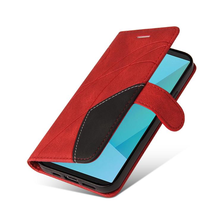 For Sony Xperia 10 VII Dual-color Splicing Flip Leather Phone Case
