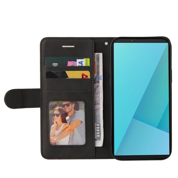 For Sony Xperia 10 VII Dual-color Splicing Flip Leather Phone Case