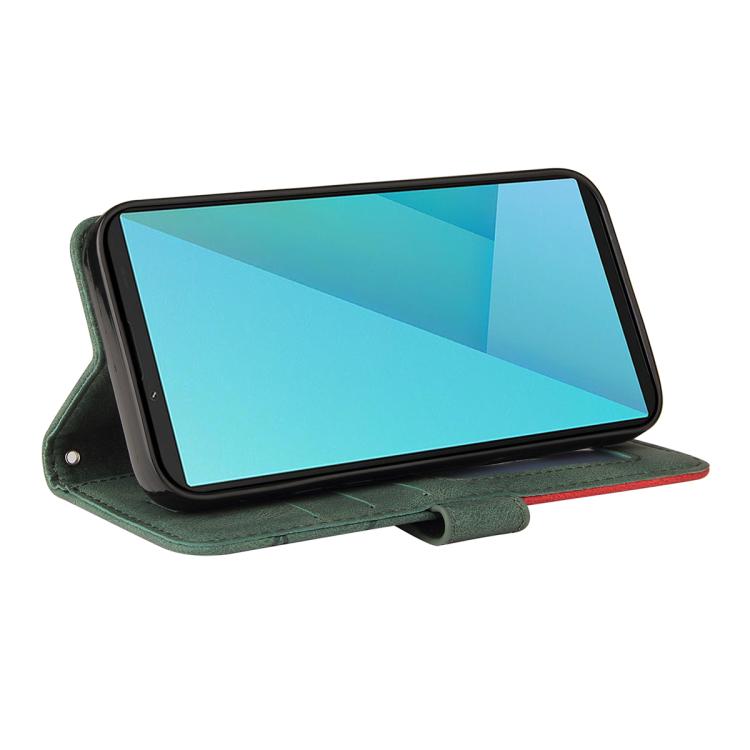 For Sony Xperia 10 VII Dual-color Splicing Flip Leather Phone Case