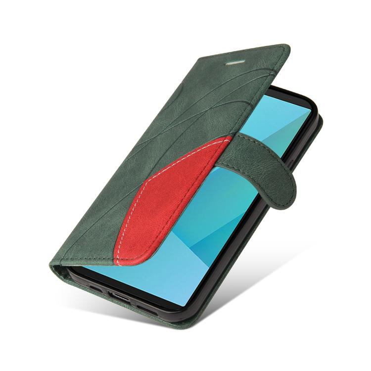 For Sony Xperia 10 VII Dual-color Splicing Flip Leather Phone Case