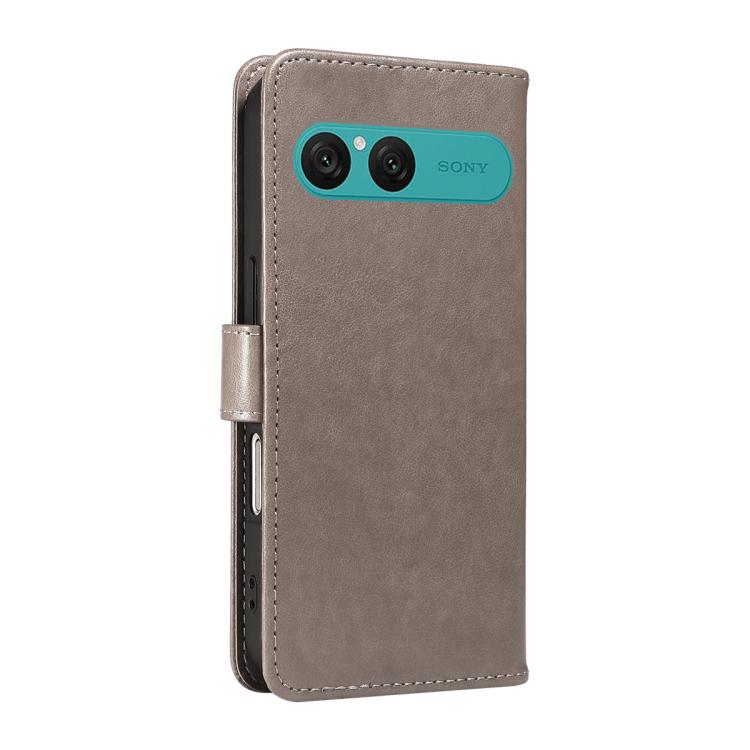 For Sony Xperia 10 VII Cat Bee Embossing Pattern Shockproof Leather Case