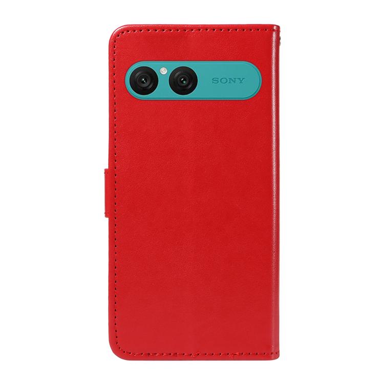 For Sony Xperia 10 VII Cat Bee Embossing Pattern Shockproof Leather Case