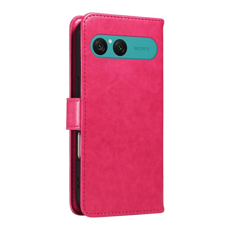 For Sony Xperia 10 VII Tree & Cat Embossed Pattern Flip Leather Phone Case
