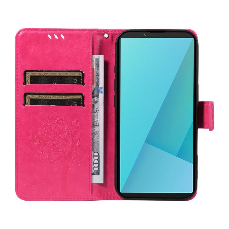 For Sony Xperia 10 VII Tree & Cat Embossed Pattern Flip Leather Phone Case