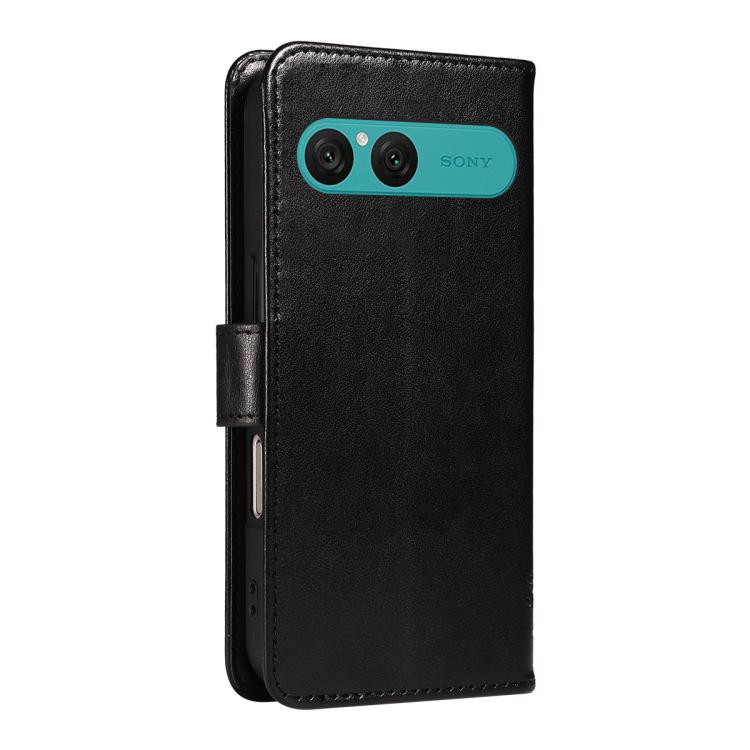 For Sony Xperia 10 VII Tree & Cat Embossed Pattern Flip Leather Phone Case