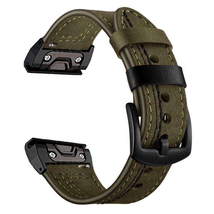 For Garmin 26mm Seven-Line Leather Watch Band