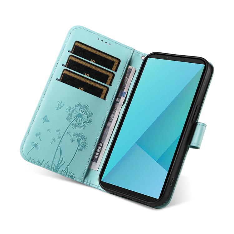 For Sony Xperia 10 VII Dandelion Embossed Pattern Flip Leather Phone Case