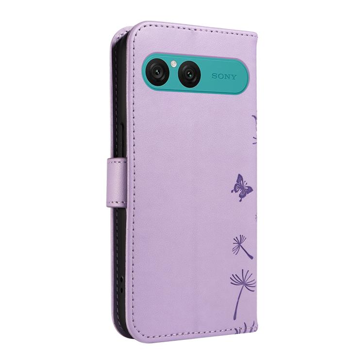 For Sony Xperia 10 VII Dandelion Embossed Pattern Flip Leather Phone Case