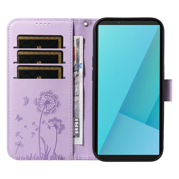 For Sony Xperia 10 VII Dandelion Embossed Pattern Flip Leather Phone Case