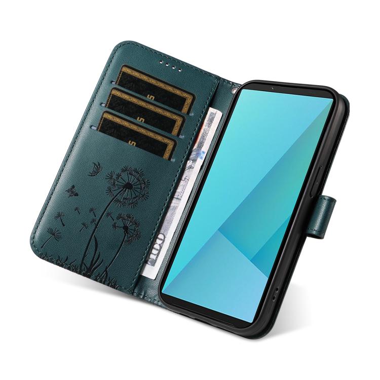 For Sony Xperia 10 VII Dandelion Embossed Pattern Flip Leather Phone Case