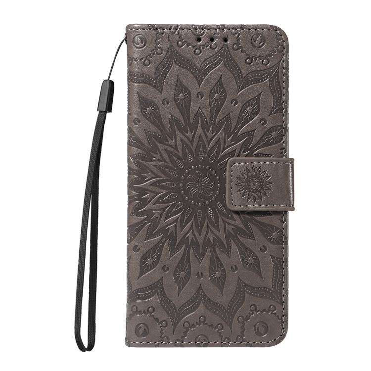 For Sony Xperia 10 VII Embossed Sunflower Pattern Flip Leather Phone Case