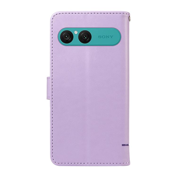 For Sony Xperia 10 VII Adorable Cat Embossed Pattern Flip Leather Phone Case
