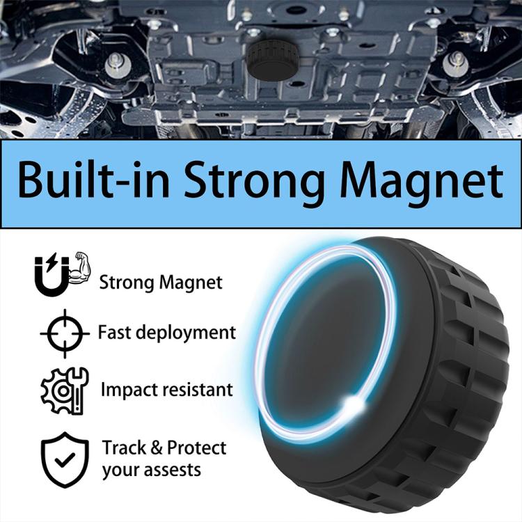For AirTag 2nd Gen / AirTag 1st Gen XDcase Strong Magnetic Waterproof PC Protective Case - Black