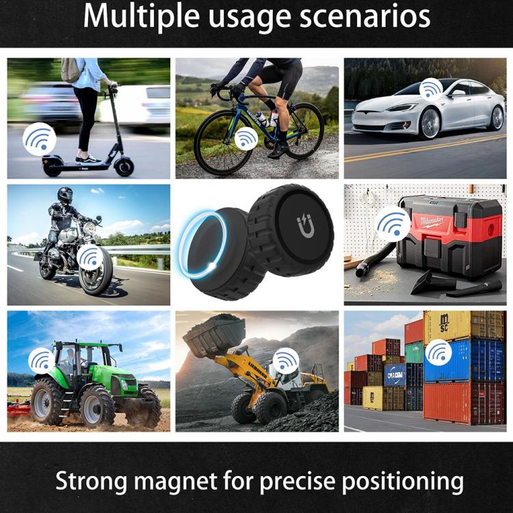 For AirTag 2nd Gen / AirTag 1st Gen XDcase Strong Magnetic Waterproof PC Protective Case - Black