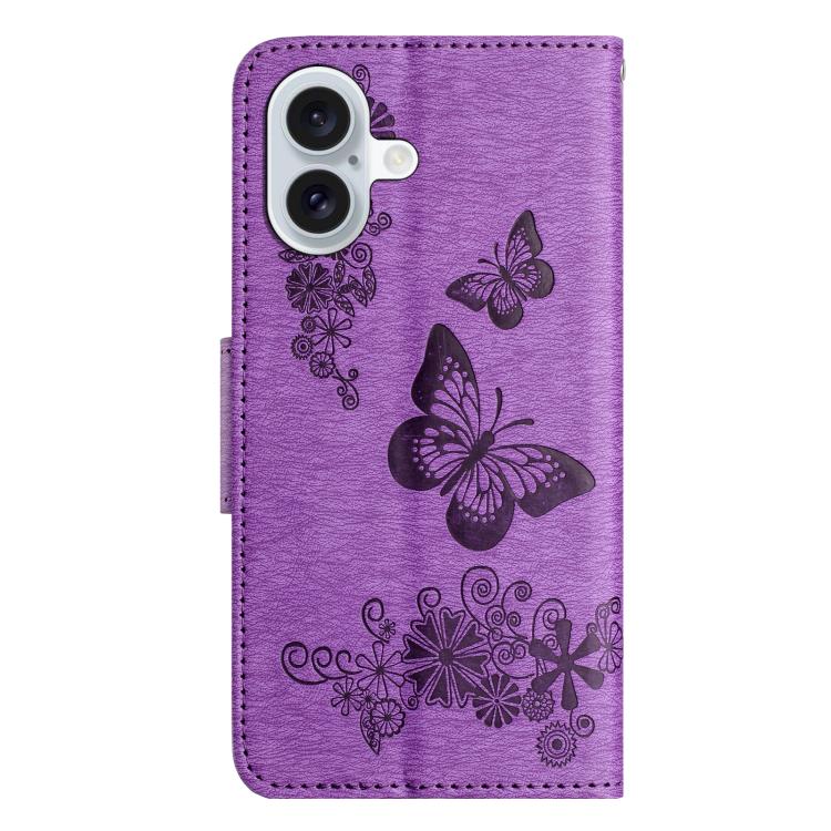 For iPhone 17 Butterfly Embossed Flip Leather Phone Case