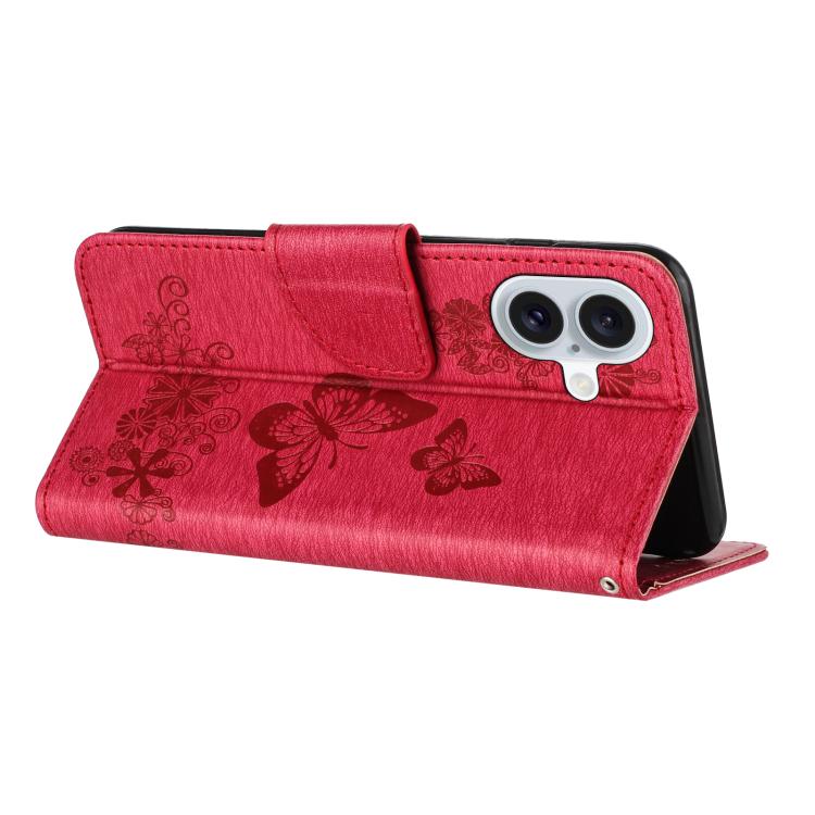For iPhone 17 Butterfly Embossed Flip Leather Phone Case