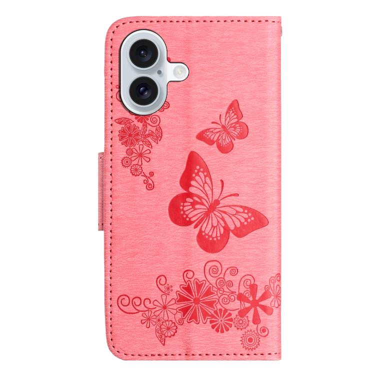 For iPhone 17 Butterfly Embossed Flip Leather Phone Case