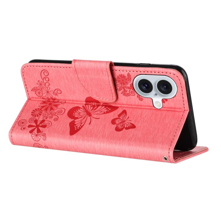 For iPhone 17 Butterfly Embossed Flip Leather Phone Case