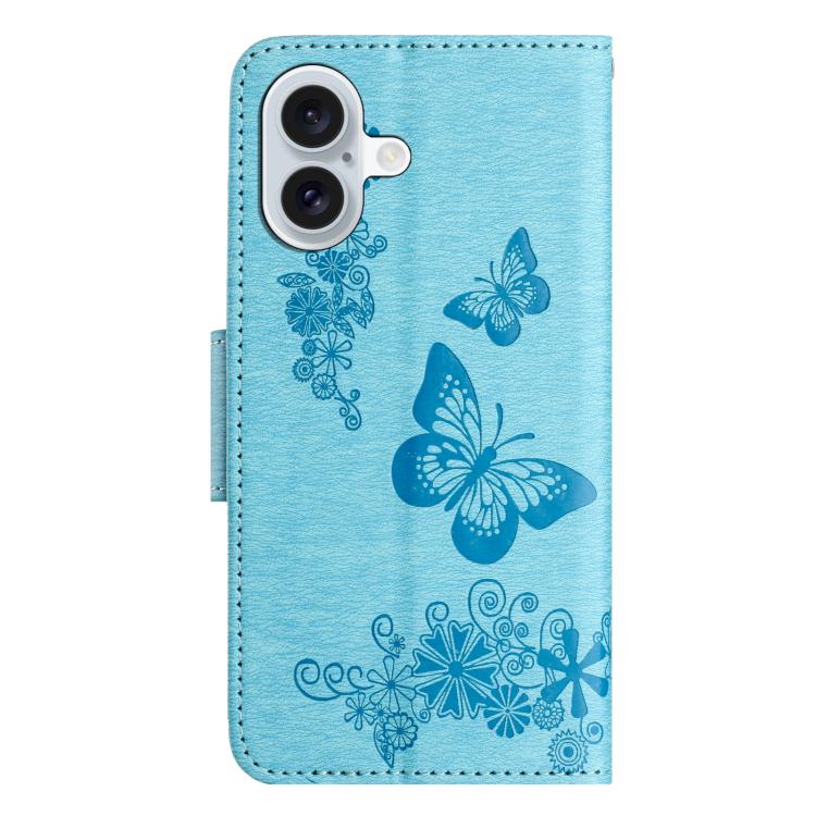 For iPhone 17 Butterfly Embossed Flip Leather Phone Case