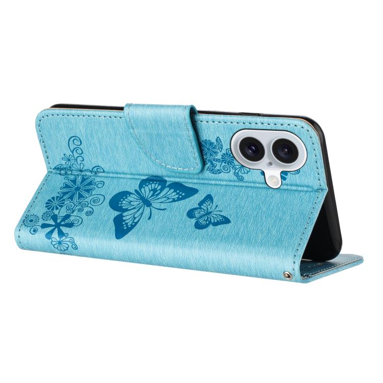 For iPhone 17 Butterfly Embossed Flip Leather Phone Case