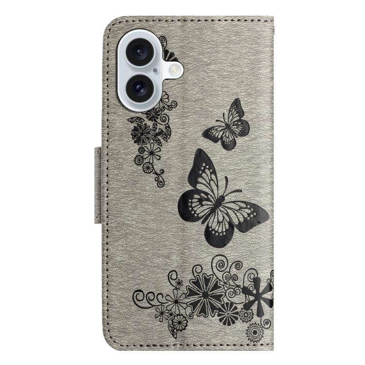 For iPhone 17 Butterfly Embossed Flip Leather Phone Case