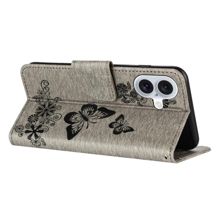 For iPhone 17 Butterfly Embossed Flip Leather Phone Case