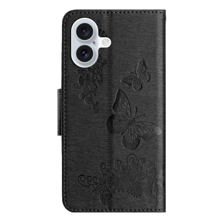 For iPhone 17 Butterfly Embossed Flip Leather Phone Case